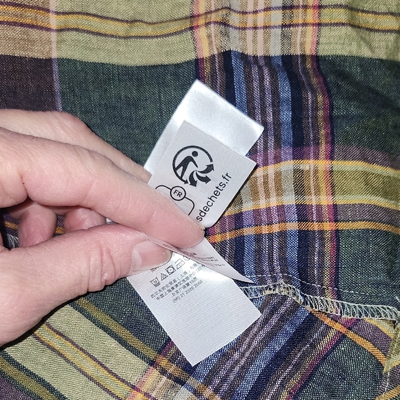 Lauren Ralph Lauren Multicolor Plaid Dress Tie Belt Button Down Size 18W 18+ 40 - Picture 7 of 7